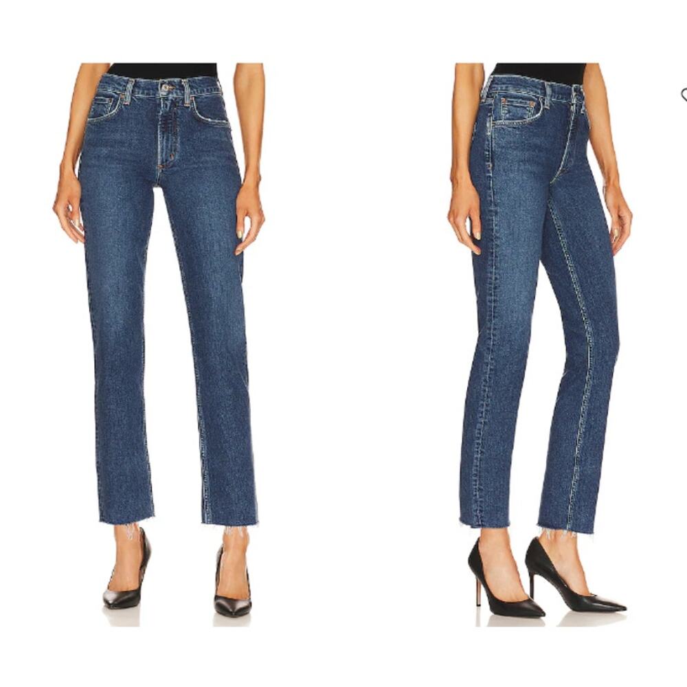 AGOLDE Kye Mid Rise Straight Crop Jeans Mirage 26